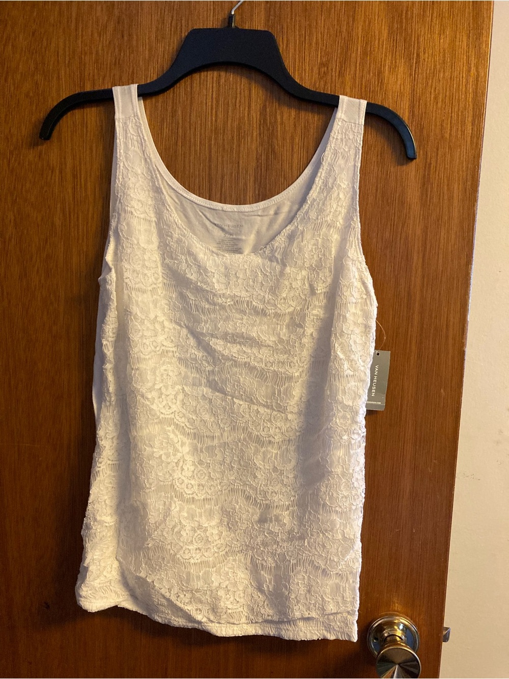 Van Heusen White Lace Camisole Tank